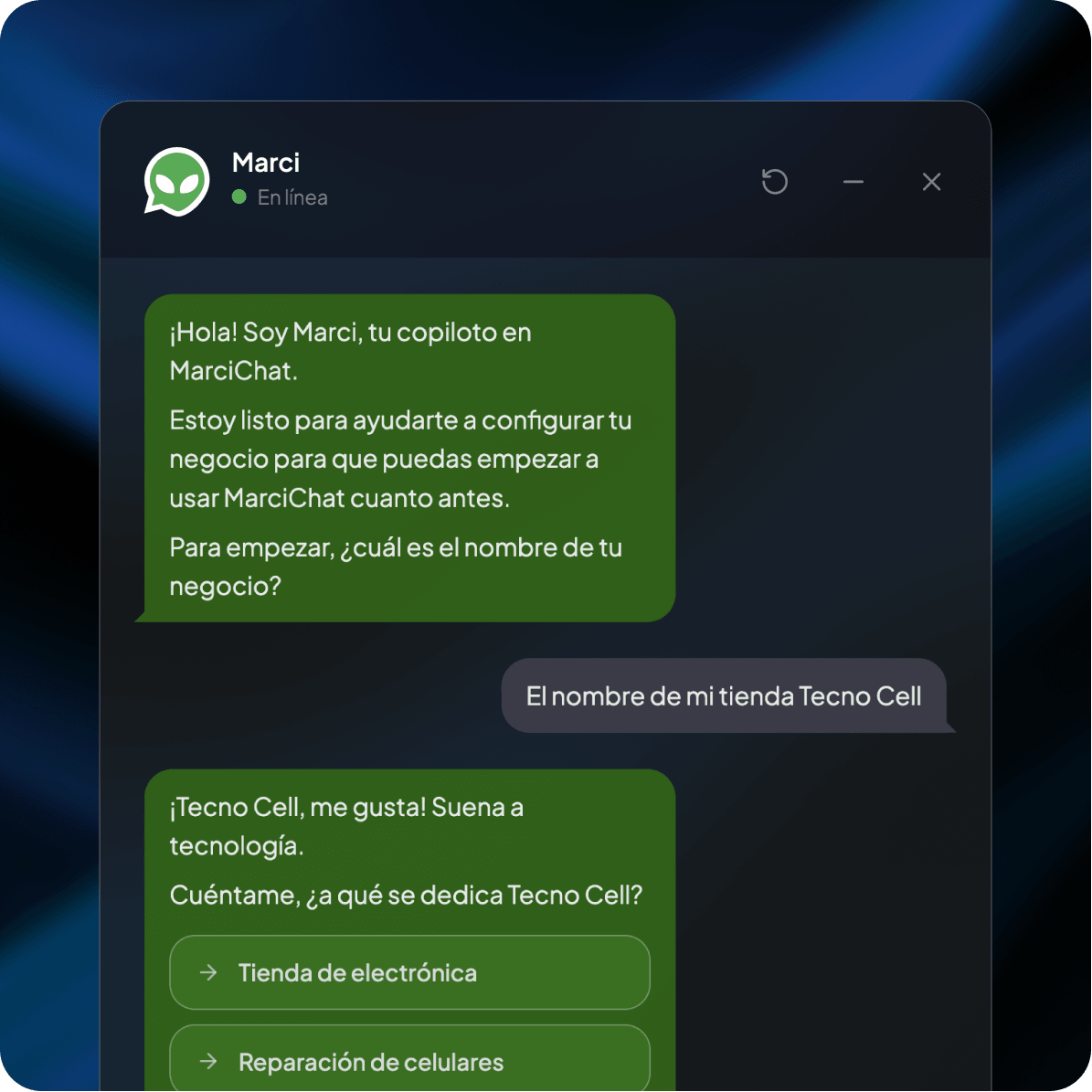 Configuración inicial en pocos minutos